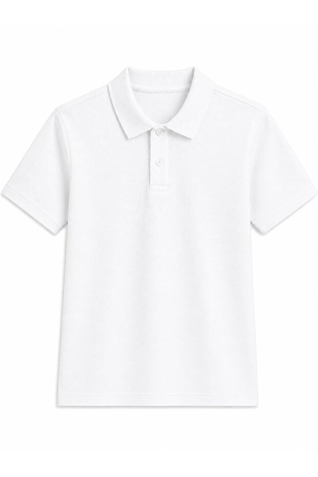 Unisex Soft Textured Simple Stylish Polo Collar Short Sleeves