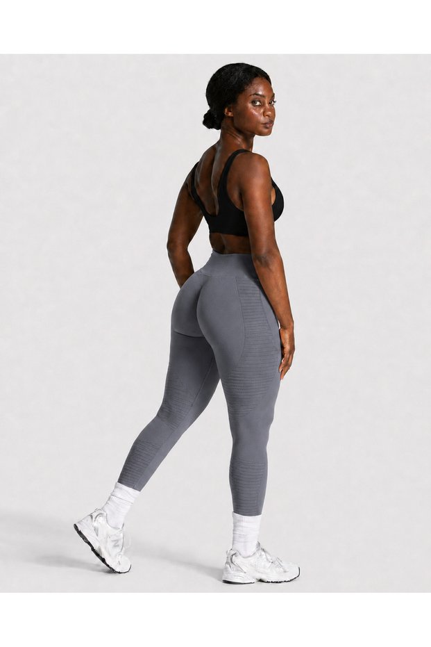 Women's Extra Super High Waist Scrunch Gathered Push up Leggings with Patterned Legs, Firming and Stretchy Gym Yoga Leggings (Narrow Fit)