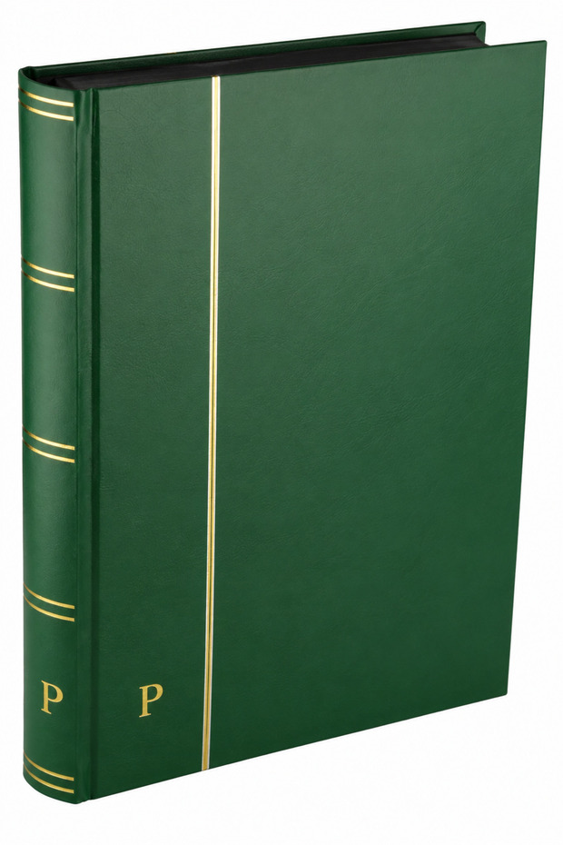 History 1970 Stamp Book Classic, 32 Sheets, 64 Pages, A4+, Black Background, Green Ph-273319