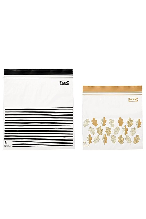 Lockable Refrigerator Bags 50 Pieces. (25 Pieces of 1.2 Lt Yellow and 25 Pieces of 2.5 Lt Black)
