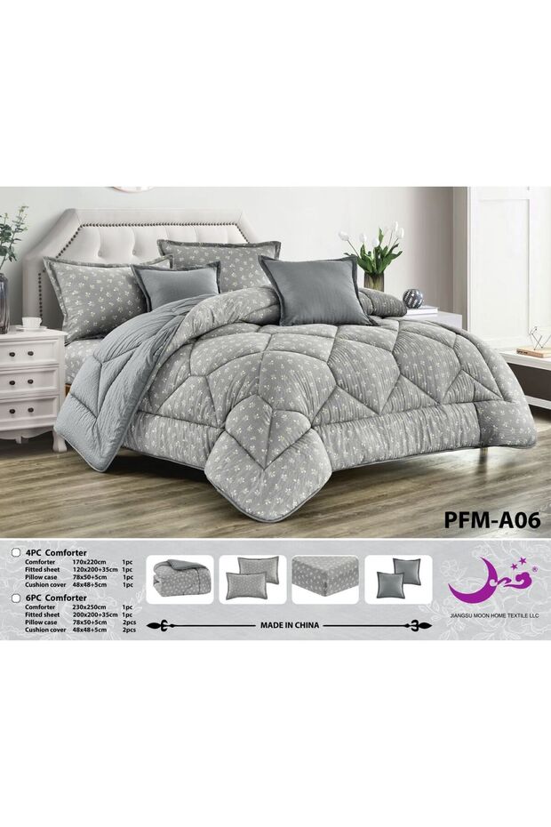 مفرش سرير قطن % نفرين -6 قطع قياس 250*230