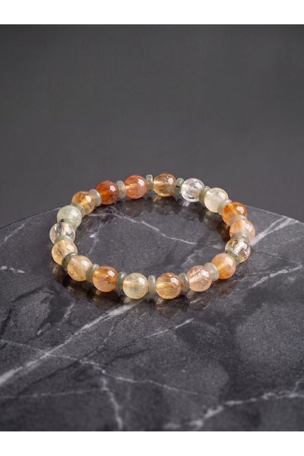Citrine - Labradorite Natural Stone Bracelet (8 mm) - Series 1