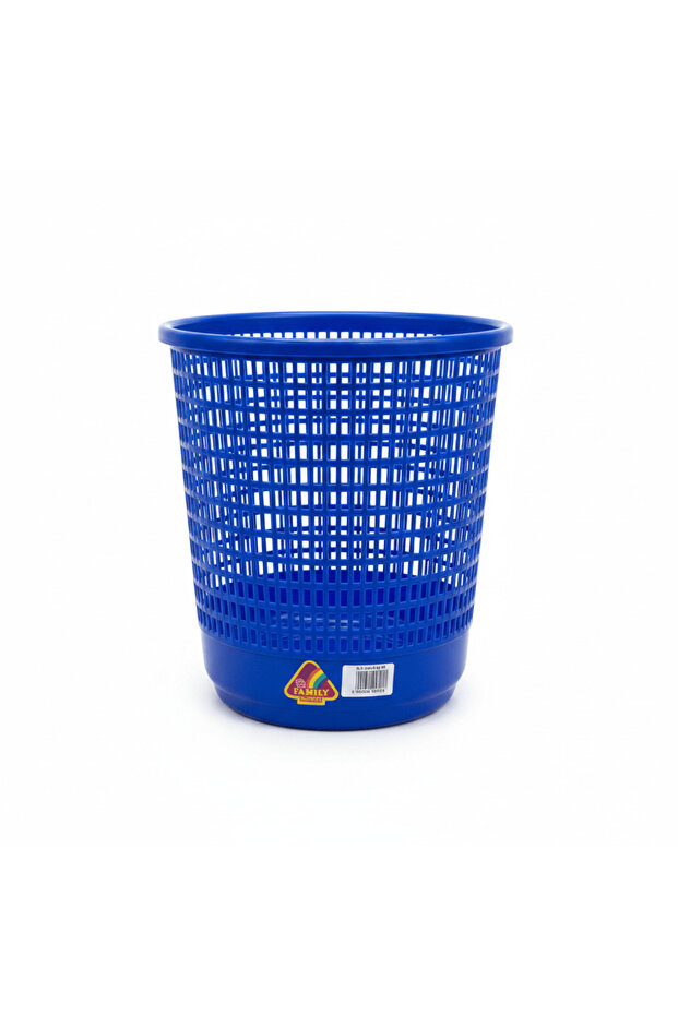 Round Plastic Dust Bin — 30×28 cm - Blue