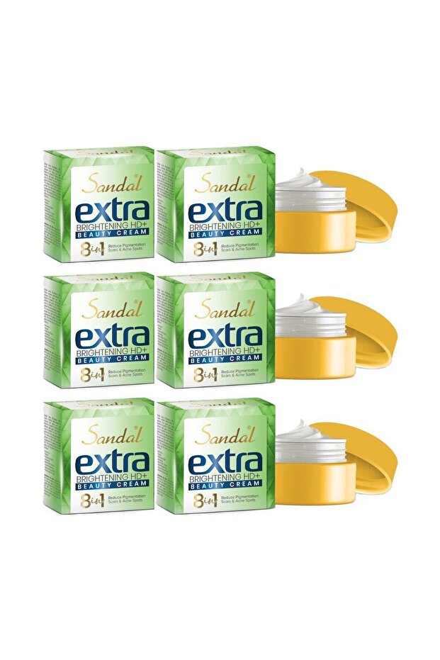 Extra Brightening HD+ Beauty Cream – 8 in 1 Formula - Pack of 6