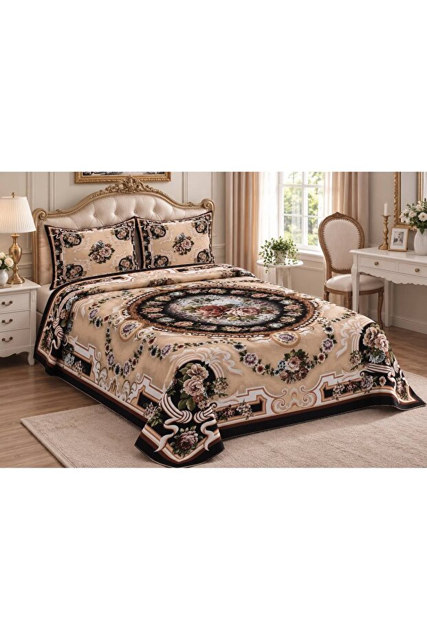 Classic Tapestry Woven Double Bedspread 1 Piece 260X260 Bedspread + 2 Pieces 50X70 Pillowcases