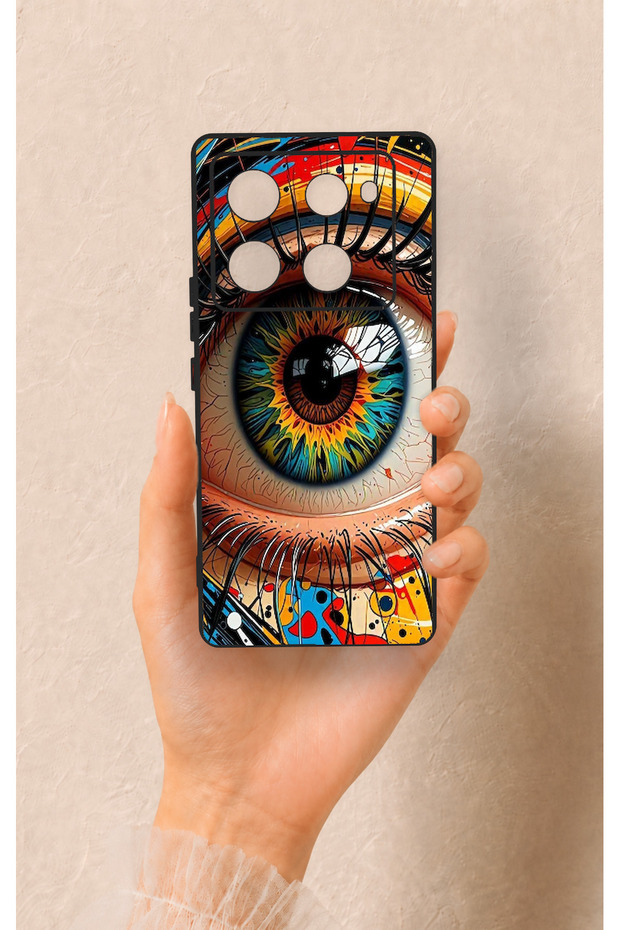 Infinix Note 40 Pro Compatible Colorful Eye-Pop Pattern Silicone Case
