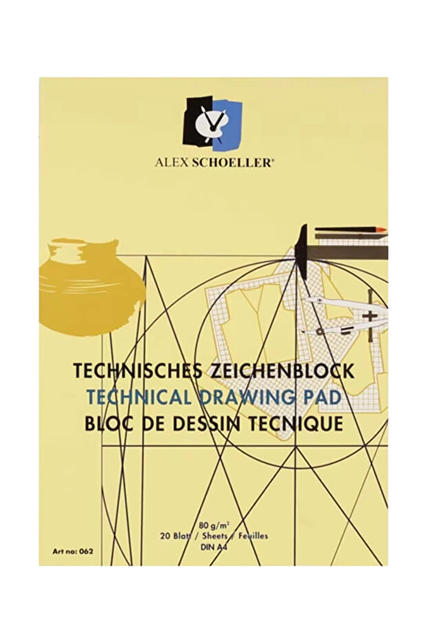 Alex Tekni̇k (Millimeter) A4 20 Sheets Vertical Notebook 80 Grams