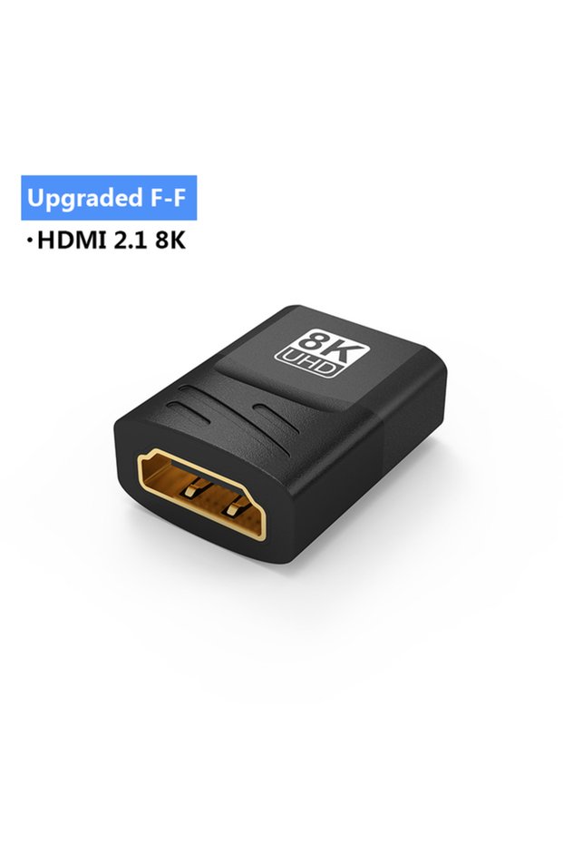 8K-F to F HDMI 90 and 270 Degree Adapter,HDMI 2.1 8K@60hz 2.0 4K@120hz 2K Right Angle HDMI L Adapte