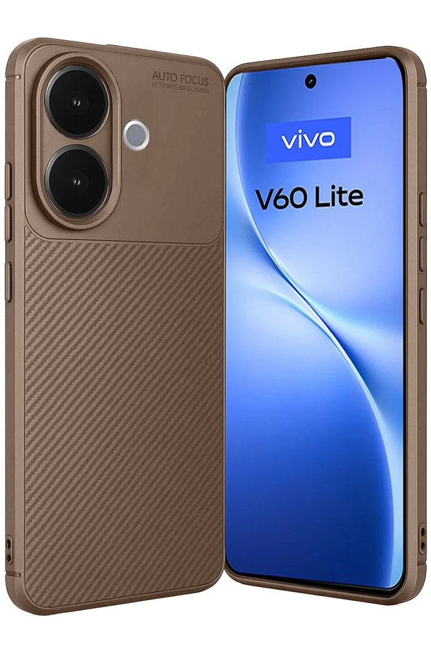 Aconcept Vivo V60 Lite Auto Focus Carbon Cover (70453) - Brown