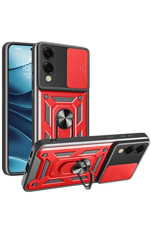 Aconcept Galaxy S25 Edge Pars Lens Ringed Silicone (90843) - Red