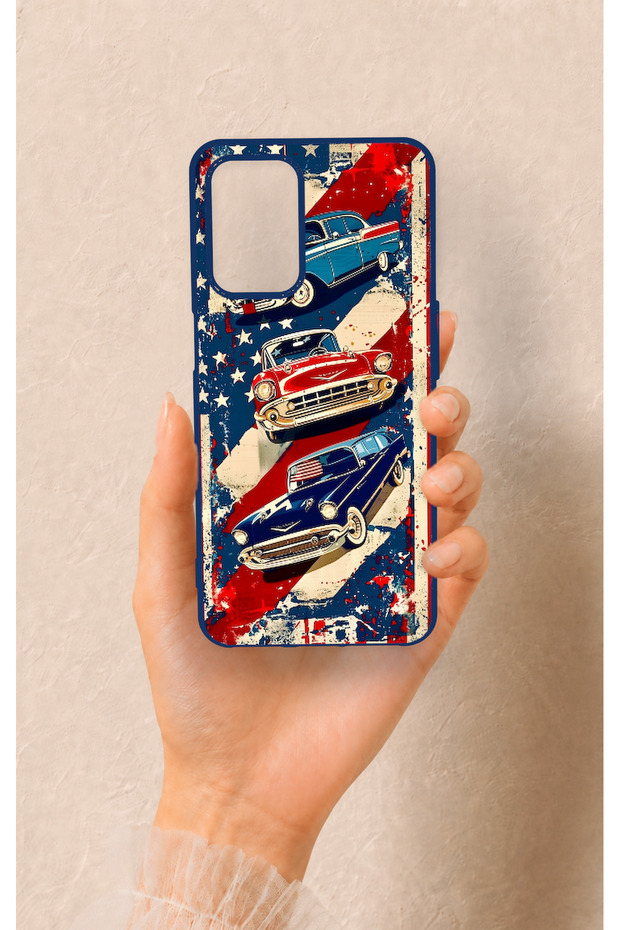 Oppo A54 Compatible American Chevrolet Patterned Silicone Case