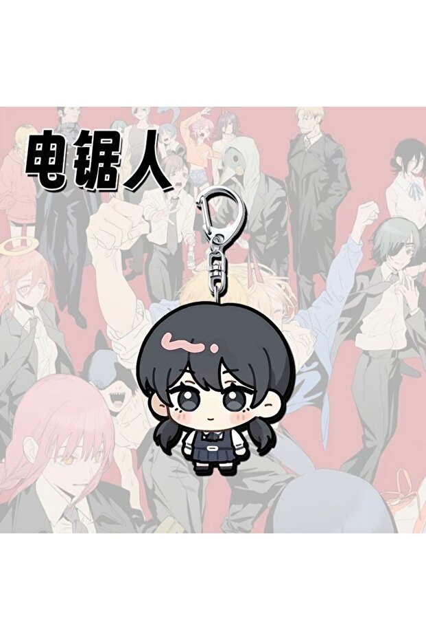 keychain 6 Makima Pendant Denji Chainsaw Man Acg Aki Hayakawa Anime Kawaii Accessories Q Version Sc