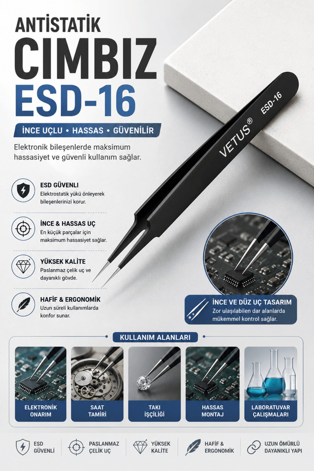 ملاقط Esd الاستاتيكية - Esd-16