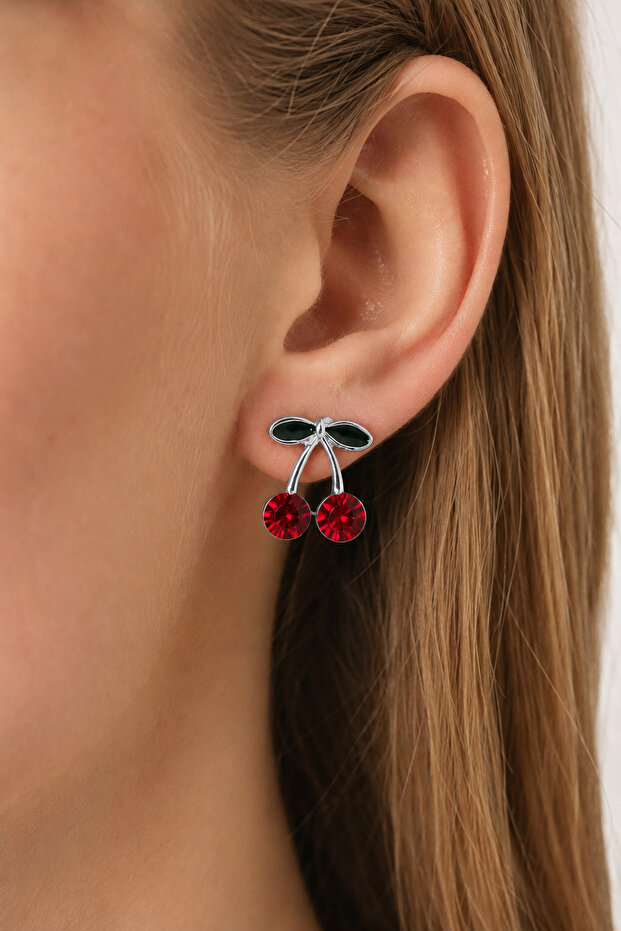 Women's Minimal Cherry Earrings