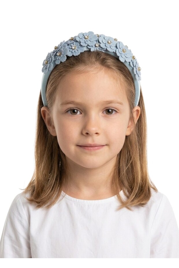 -Floral Appliqué Headband-Multicolor