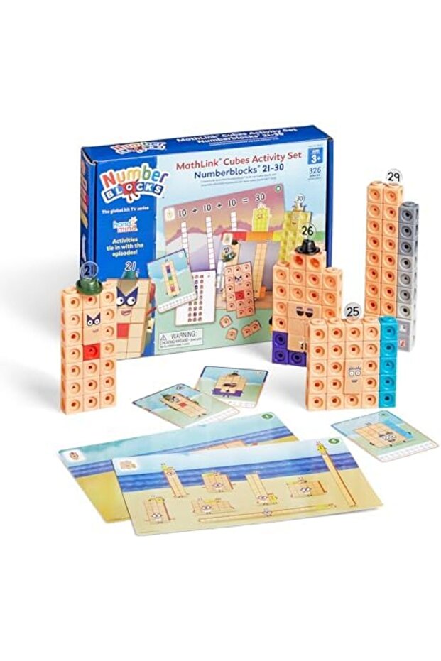 مجموعة أنشطة MathLink Cubes Numberblocks 21-30، 20 نشاط تعليمي لمرحلة ما قبل المدرسة، Block Sa