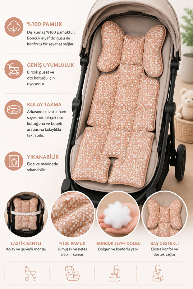 New Season New Colors New Patterns Stroller and Car Seat Cushion