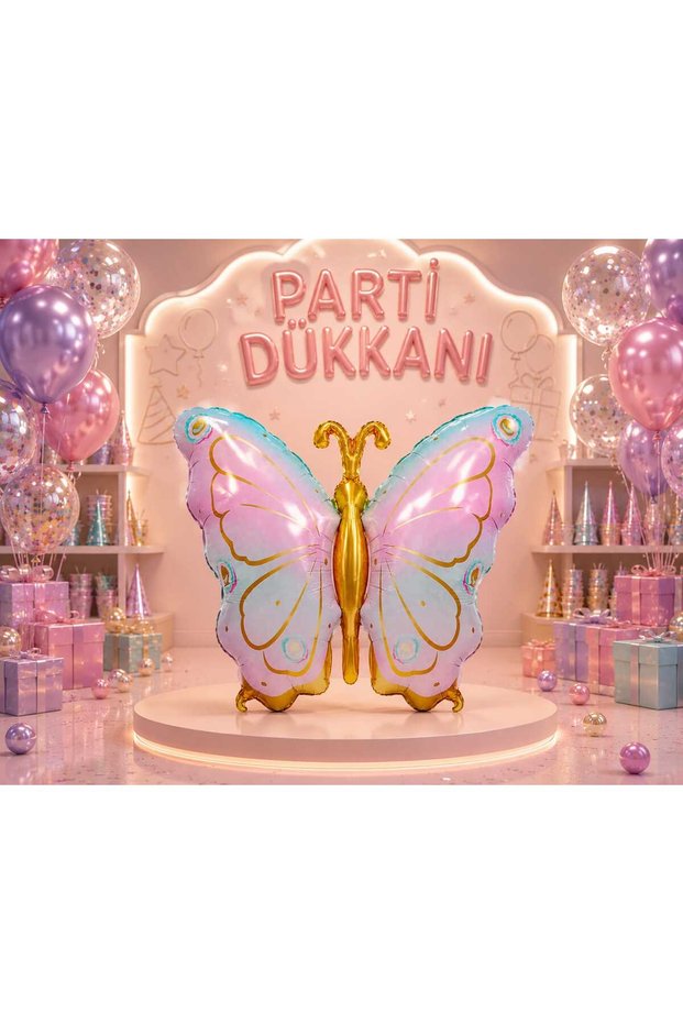 Pink Gold Butterfly Foil Balloon 79 X 53 cm Helium Compatible Large Size Birthday Baby Shower Party Decoration