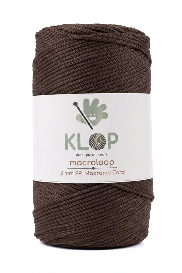 2 mm Pp Macrame Cord 200 Gr - 230 m Supla Rope and Bag Thread Brown