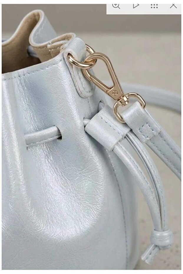 Women's Mini Drawstring Shoulder and Crossbody Bag with Adjustable Strap