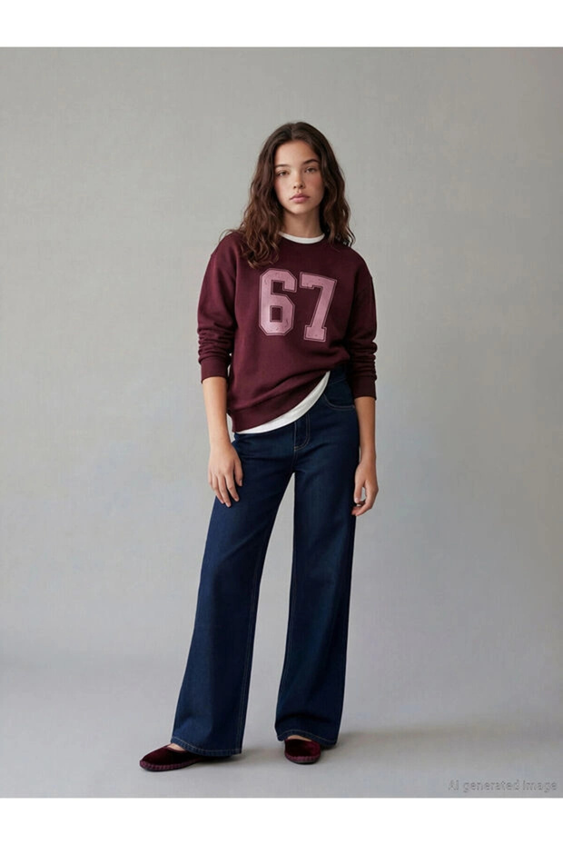 Indigo Wideleg Girl's Jean Pants