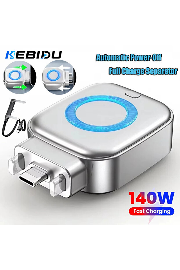 Adapter KEBIDU Auto Stop Overcharge Protector 140W Fast Charging Safety Device Automatic Cut Off Cha