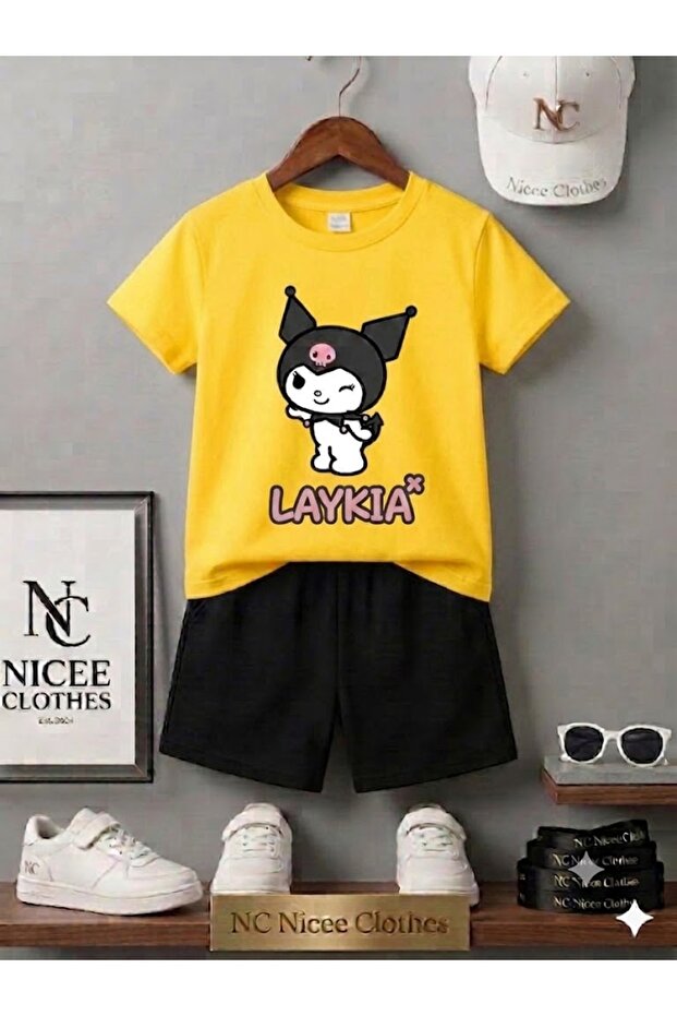 Summer Children's T-Shirt Shorts Unisex (Single Layki Printed)