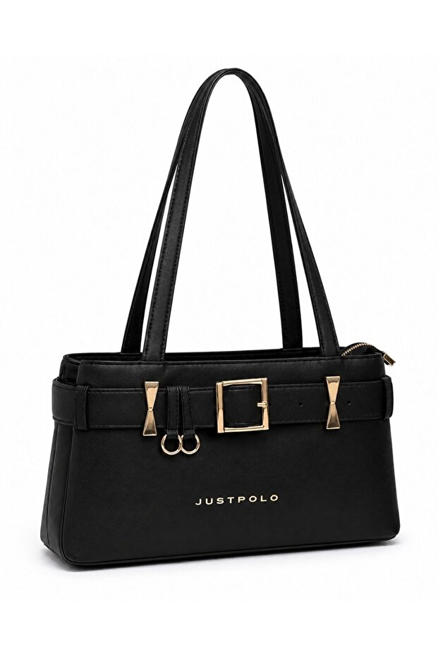 Original Women's Multi-Compartment Hand and Shoulder Bag with Belt Buckle