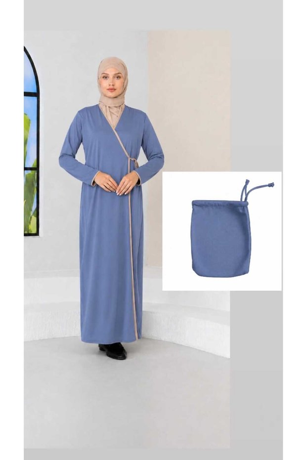 Yandan Tie-Up Prayer Gown, Pouch Set