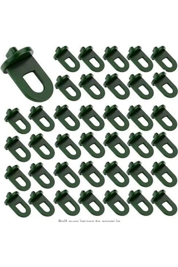 50 Greenhouse Clips: fixing clips for climbing plant trellises, shade netting & cucumber trellises accessories.
