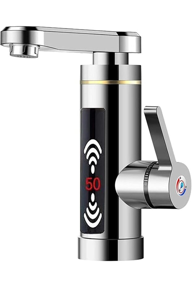 Instantaneous water faucet, electric instantaneous water heater faucet with temperature display, suitable for bathrooms and kitchens.
