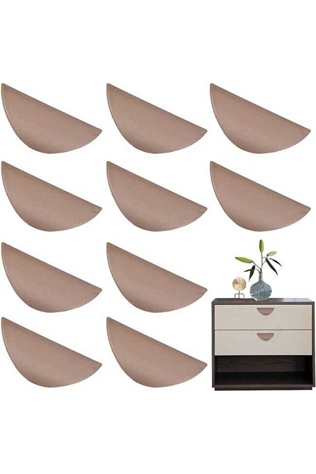 set of 10 self-adhesive handles that require no drilling, suitable for drawers, doors, windows, and cabinets.