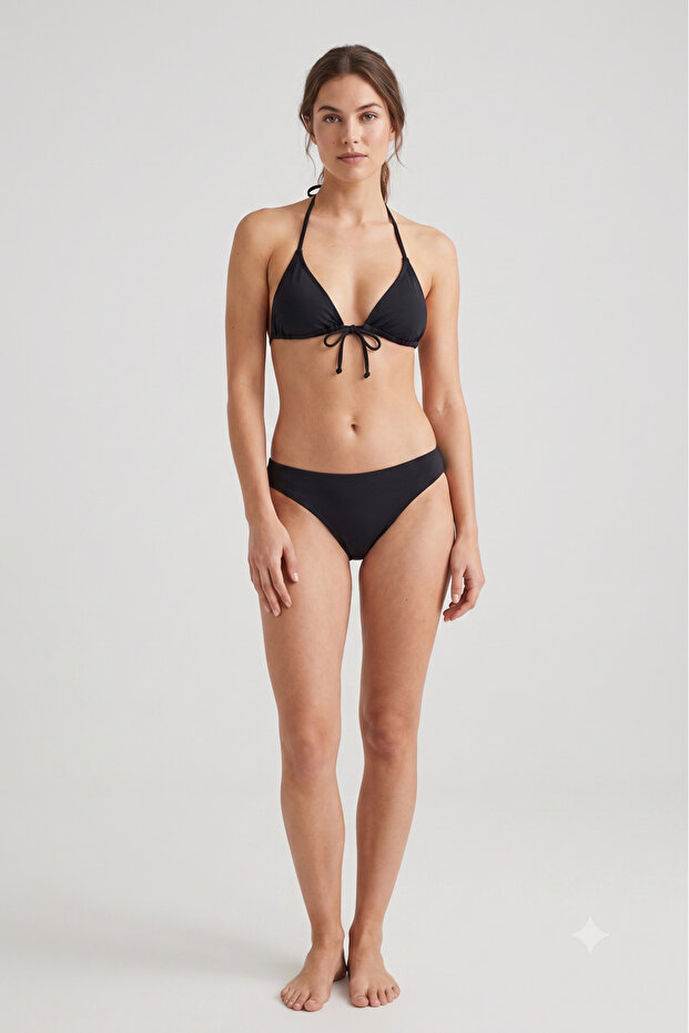 Women's Triangle Bikini Set Halter Neck Adjustable Classic Cut Stretchy Swimwear Set