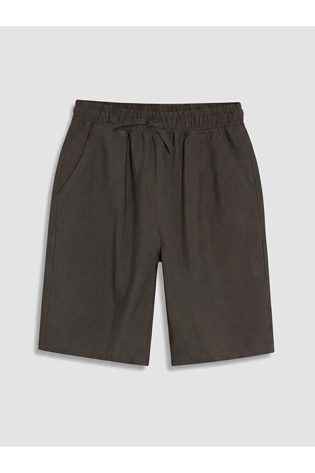 Lcw Kids Gray Elastic Waist Boys Shorts