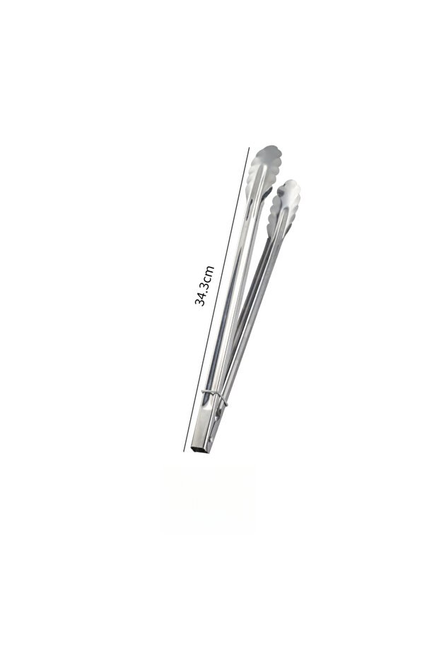 2-Pack Multifunctional Stainless Steel Kitchen & Outdoor BBQ Tongs (14-inch).