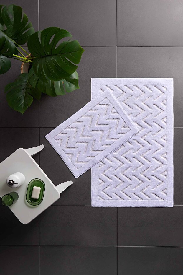 Bevel Angles 2-Pack Bath Mat