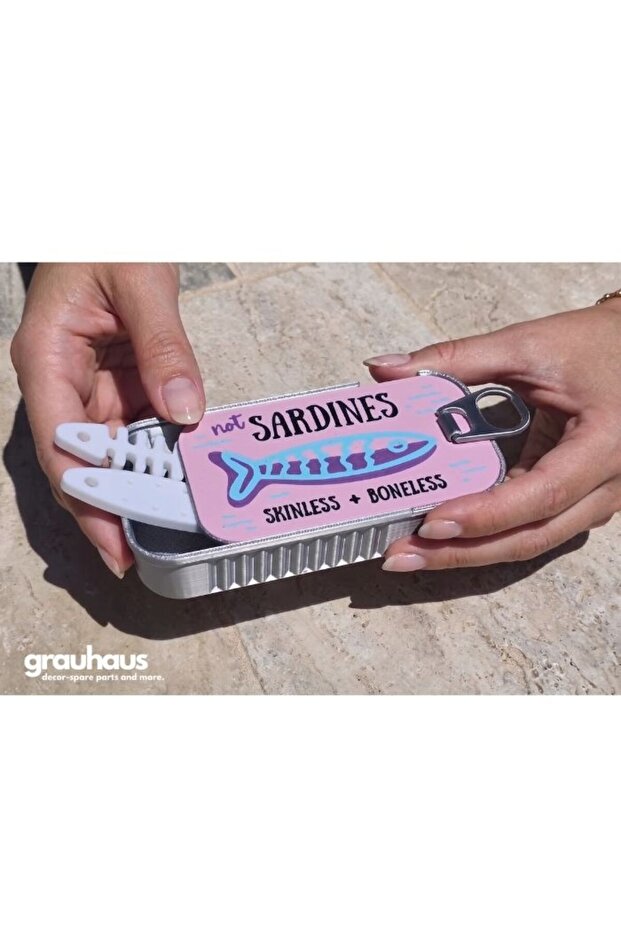 Sardine Cans Sardines Jewelry Box - Pink & Yellow Ring, Earring, and Accessory Organizer