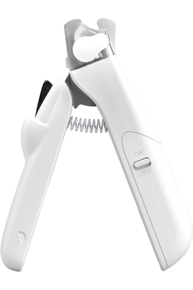 This 2-in-1 dog nail file and clippers is suitable for large, medium, and small dogs and cats, and features a white LED light.