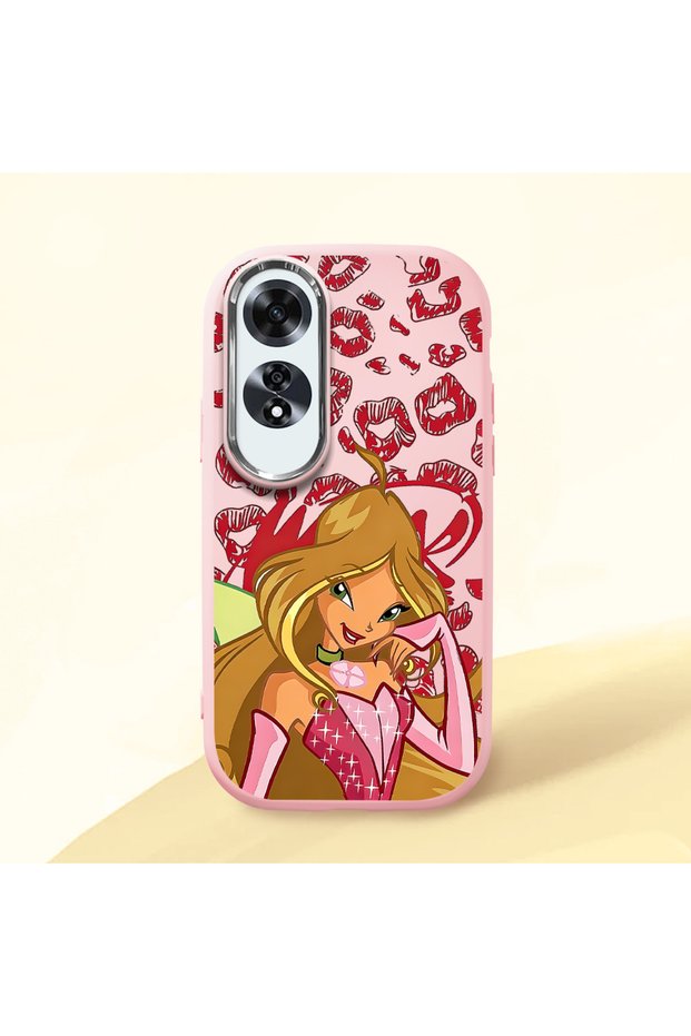 Oppo A60 Compatible Shock-Absorbing Camera Protected Pink Silicone Case