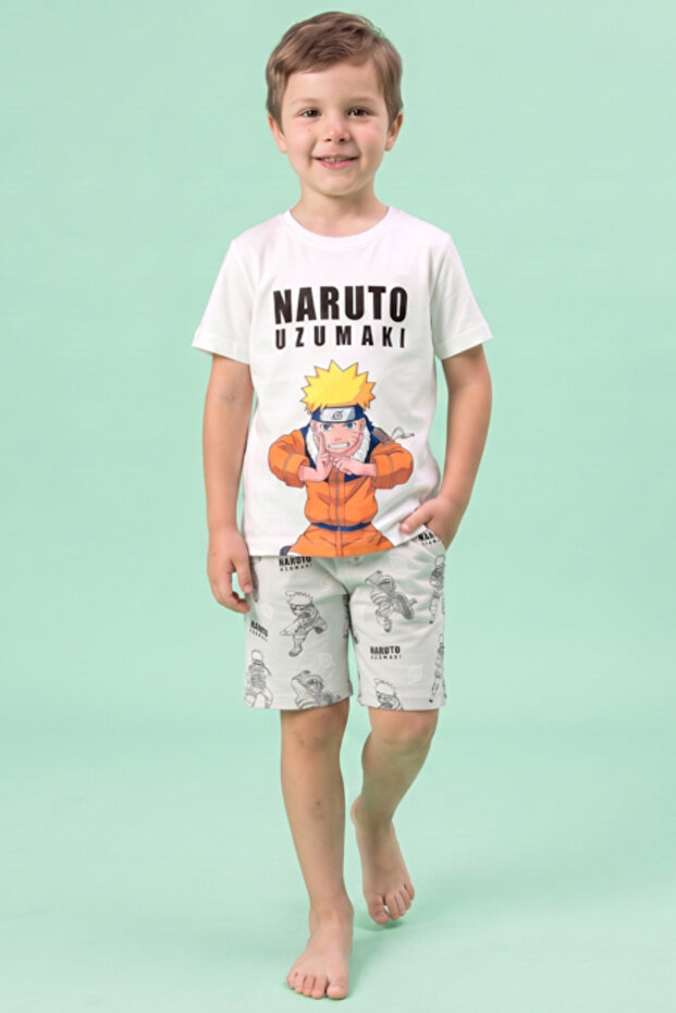 Naruto Print Shorts Pyjama Set