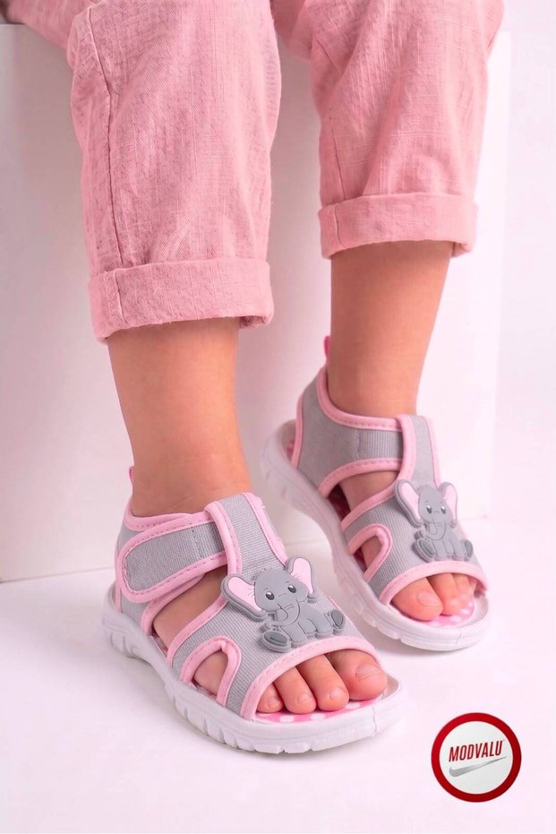 Dumbo | Girl's Summer Shoes with Pvc Sole, Comfortable Insole, Single Velcro Adjustable Daily Figure Sandals