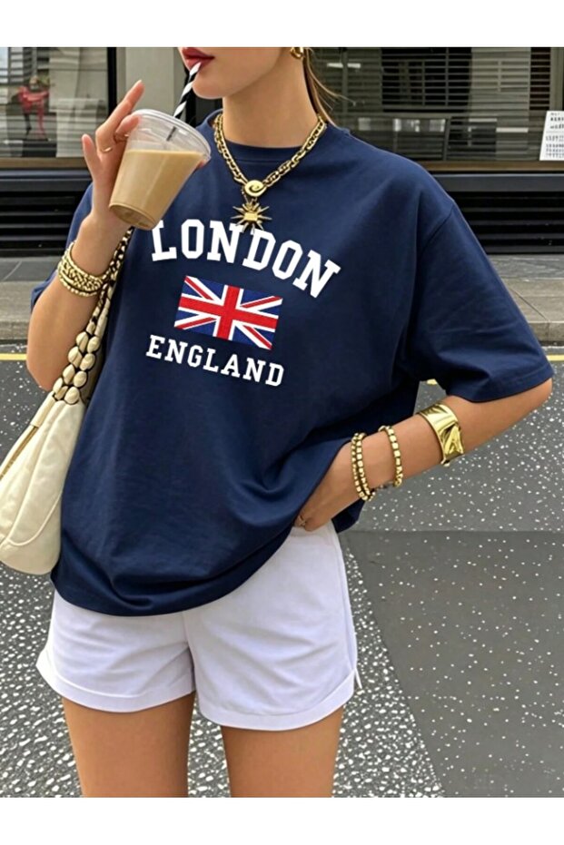 London Printed Women's Oversize T-Shirt