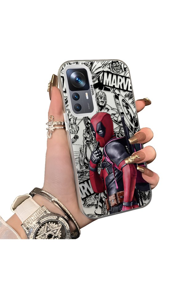 Mi 12t Compatible Spiderman Patterned Silicone Edge Hard Back Case Couple Phone Case