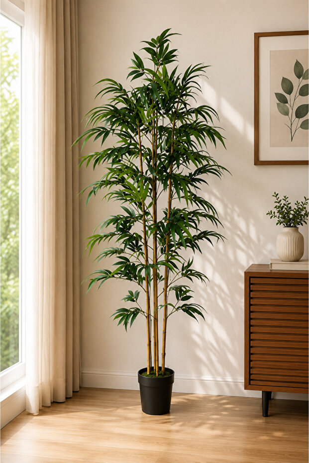Faux Bamboo Plant 2m Tall