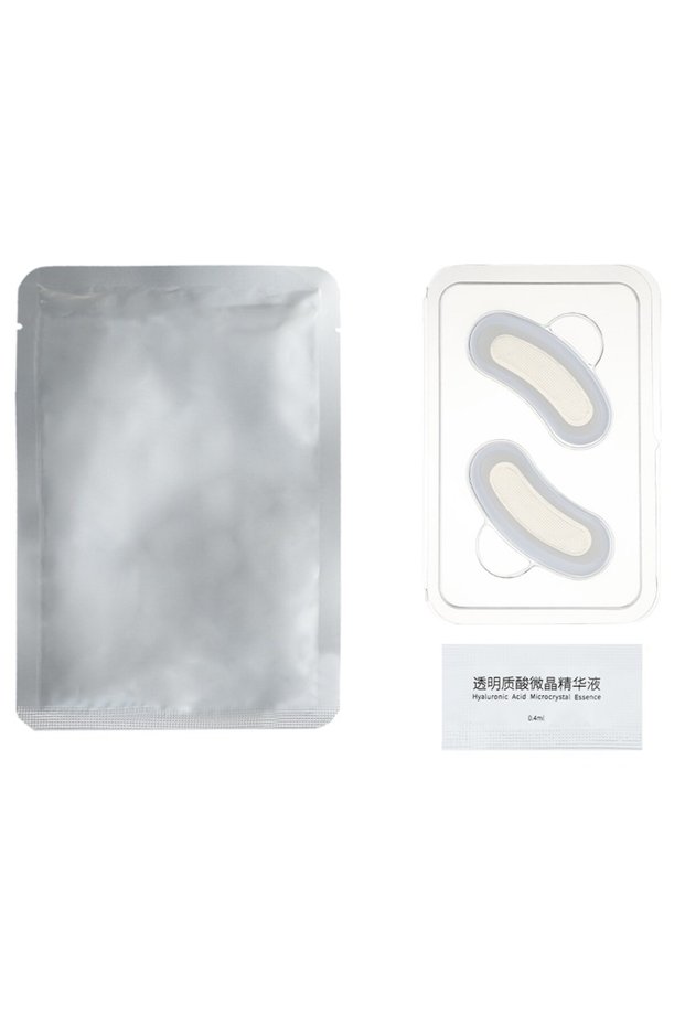 1pair Hyaluronic Acid Microneedle Eye Patches Mask For Anti Aging Dark Circles Moisturizing Under Ey