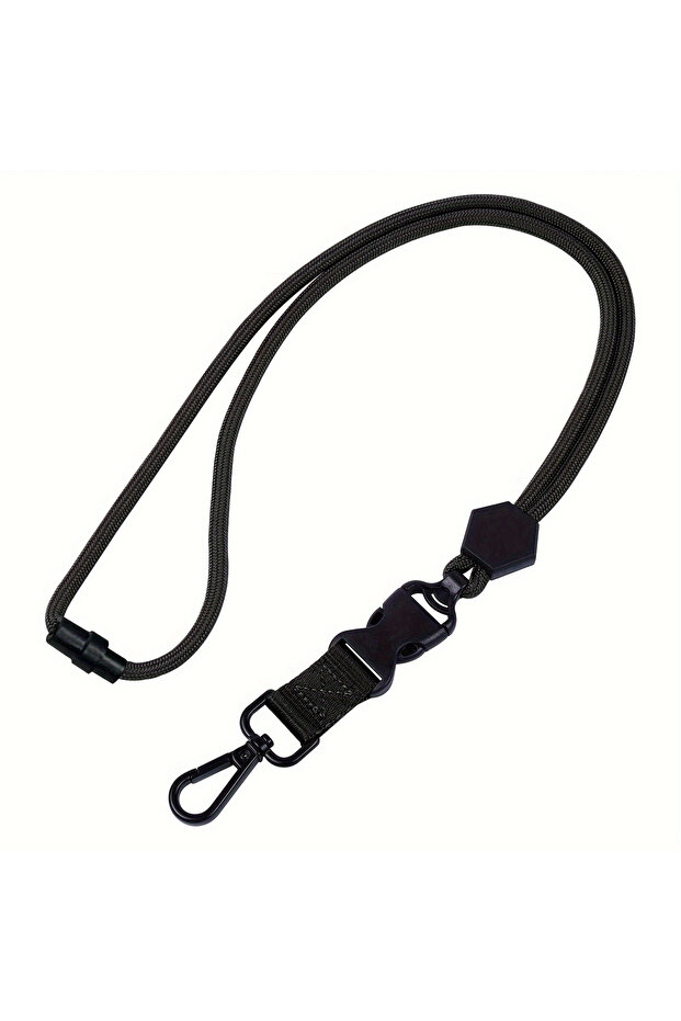black 1pc Breakaway Neck Teacher Lanyards for Keys Keychain ID Badges Adjustable Sturdy Round Cord H