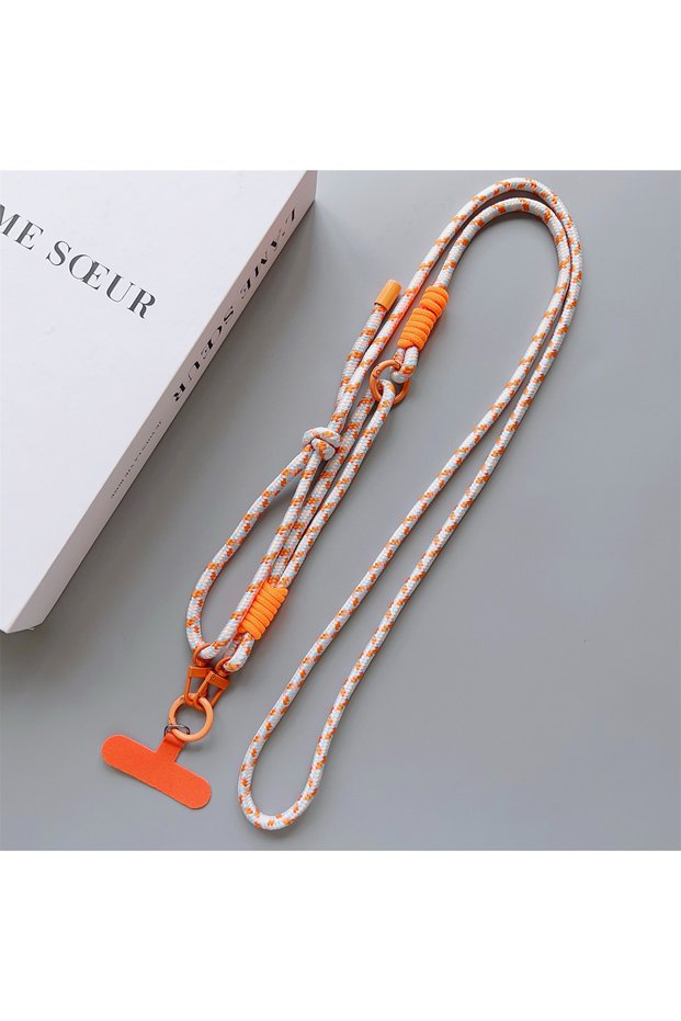 F 1Pc Fashion Dual Use Adjustable Length Phone Hanging Rope Wrist Rope Diagonal Crossing Rope Neckba