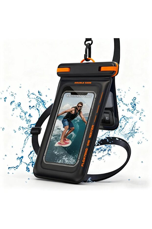 KOQZM A Waterproof Phone Pouch Double Space