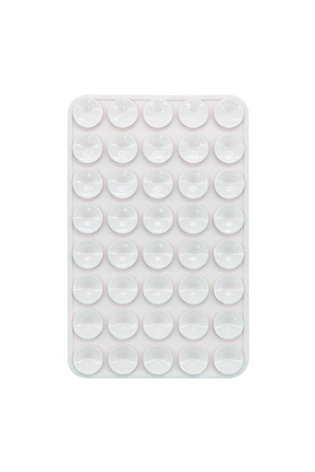 White Multi-Functional Phone Case Backed Silicone Suction Pad Holder Double Side Suction Cup Bracket