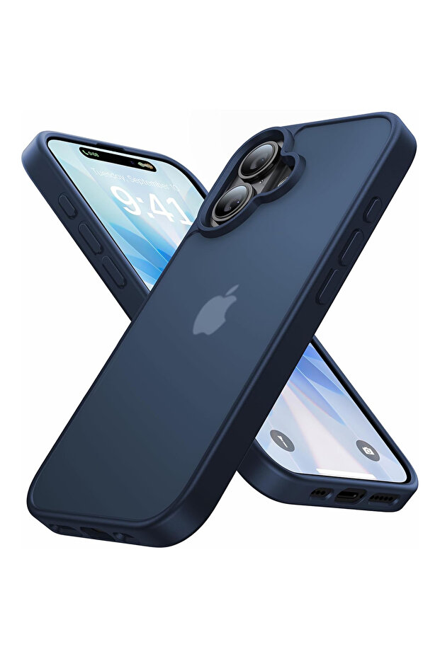 iPhone17 Blue Slim Translucent Frosted Matte Case For iPhone 17 E Air 17E 16E 16 Pro Max 15 Plus 14